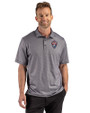 Colorado Rapids Cutter & Buck Pike Recycled Lattice Print Mens Big & Tall Polo Black Front
