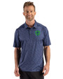 Seattle Sounders FC Cutter & Buck Pike Recycled Fern Print Mens Polo Navy Blue Front