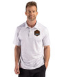 Houston Dynamo FC Cutter & Buck Pike Recycled Fern Print Mens Polo Polished Medium Gray Front