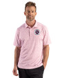New England Revolution Cutter & Buck Pike Recycled Fern Print Mens Polo Red Front