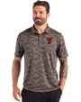 Texas Tech Red Raiders Cutter & Buck Coastline Recycled Double Peached Camo Print Mens Polo Elemental Grey Front