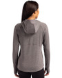 Texas Tech Red Raiders Alumni Cutter & Buck Adapt Recycled Soft Knit Stretch Womens Hooded Pullover Black Heather Back