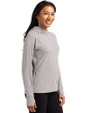 Texas Tech Red Raiders Alumni Cutter & Buck Adapt Recycled Soft Knit Stretch Womens Hooded Pullover Polished Heather Side