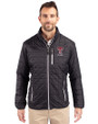 Texas Tech Red Raiders Alumni Cutter & Buck Rainier Recycled Insulated Puffer Mens Big & Tall Full Zip Jacket Black Front