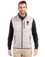 Texas Tech Red Raiders Alumni Cutter & Buck Rainier Recycled Insulated Puffer Mens Big & Tall Full Zip Vest Polished Medium Gray Front