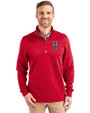 Texas Tech Red Raiders College Vault Cutter & Buck Traverse Recycled Smooth Stretch Mens Quarter Zip Pullover Red Front