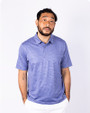 Big & Tall Forge Heather Wave Print Polo SMH_PRO_HG 1