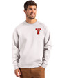 Texas Tech Red Raiders College Vault Cutter & Buck Roam Recycled Buttery-Soft Knit Mens Crew Neck Pullover Solitare Front