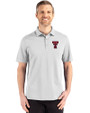 Texas Tech Red Raiders Cutter & Buck Advantage Refresh Recycled Cotton-Blend Pique Mens Polo CONCRETE Front