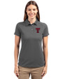 Texas Tech Red Raiders Cutter & Buck Advantage Recycled Cotton-Blend Pique Womens Polo Elemental Grey Front