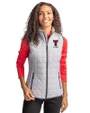 Texas Tech Red Raiders Alumni Cutter & Buck Rainier Recycled Insulated Puffer Womens Full Zip Vest Polished Medium Gray Front