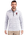 Texas Tech Red Raiders Alumni Cutter & Buck Traverse Recycled Smooth Stretch Mens Big & Tall Camo Quarter Zip Pullover Charcoal Front