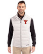 Texas Tech Red Raiders College Vault Cutter & Buck Evoke Recycled HoneycombFleece Mens Hybrid Full Zip Vest CONCRETE Front