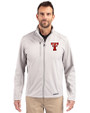 Texas Tech Red Raiders College Vault Cutter & Buck Evoke Recycled HoneycombFleece Mens Full Zip Jacket CONCRETE Front