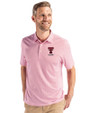 Texas Tech Red Raiders Alumni Cutter & Buck Pike Recycled Symmetry Print Mens Polo White/Red Front
