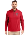 Texas Tech Red Raiders College Vault Cutter & Buck Adapt Recycled Soft Knit Stretch  Mens Quarter Zip Pullover Red Front