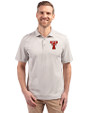 Texas Tech Red Raiders College Vault Cutter & Buck Virtue Recycled Stripe Featherlight Pique Mens Big & Tall Polo Polished Medium Gray Front