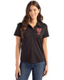 Texas Tech Red Raiders College Vault Cutter & Buck Coastline Recycled Double Peached Womens Polo Black Front