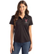 Texas Tech Red Raiders Alumni Cutter & Buck Coastline Recycled Double Peached Womens Polo Black Front