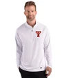 Texas Tech Red Raiders College Vault Cutter & Buck Prospect Recycled Featherlight Stretch Mens Quarter Zip White Front