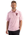 Texas Tech Red Raiders Cutter & Buck Pike Recycled Fern Print Mens Polo Red Front