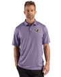 Baltimore Ravens Cutter & Buck Pike Recycled Lattice Print Mens Polo College Purple Front