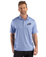 Buffalo Bills Rivalries Cutter & Buck Pike Recycled Lattice Print Mens Polo Tour Blue Front