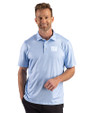 New York Giants Monochromatic Cutter & Buck Pike Recycled Lattice Print Mens Polo Atlas Light Blue Front
