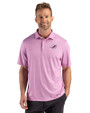Miami Dolphins Mono Cutter & Buck Pike Recycled Lattice Print Mens Polo Gelato Fuchsia Front