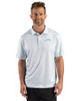 Los Angeles Chargers Mono Cutter & Buck Pike Recycled Fern Print Mens Polo Fresh Mint Front