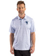 Indianapolis Colts Historic Cutter & Buck Pike Recycled Fern Print Mens Polo Chelan Blue Front