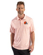 Cleveland Browns Cutter & Buck Pike Recycled Fern Print Mens Polo College Orange Front