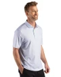 New Orleans Saints Mono Cutter & Buck Pike Recycled Fern Print Mens Big & Tall Polo Atlas Light Blue Side