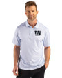New York Giants Mono Cutter & Buck Pike Recycled Fern Print Mens Big & Tall Polo Atlas Light Blue Front
