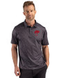 Buffalo Bills Historic Cutter & Buck Pike Recycled Fern Print Mens Big & Tall Polo Black Front