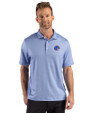 Boise State Broncos Cutter & Buck Pike Recycled Lattice Print Mens Polo Tour Blue Front