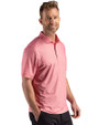 Dayton Flyers Cutter & Buck Pike Recycled Lattice Print Mens Polo Red Side