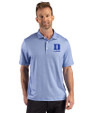 Duke Blue Devils Alumni Cutter & Buck Pike Recycled Lattice Print Mens Polo Tour Blue Front