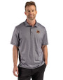 Texas State Bobcats Cutter & Buck Pike Recycled Lattice Print Mens Polo Black Front