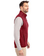 Boston Red Sox Cutter & Buck Mainsail Sweater-Knit Mens Full Zip Vest Cardinal Red Heather Side