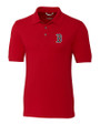 Boston Red Sox Cutter & Buck Advantage Eco Tri-Blend Pique Mens Polo Red Mannequin