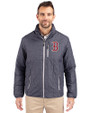 Boston Red Sox Cutter & Buck Rainier PrimaLoft® Mens Eco Insulated Full Zip Puffer Jacket Anthracite Melange Front