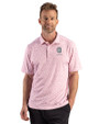 Ohio State Buckeyes Alumni- Cutter & Buck Pike Recycled Fern Print Mens Polo Red Front