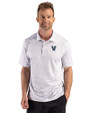 Villanova Wildcats Cutter & Buck Pike Recycled Fern Print Mens Polo Polished Medium Gray Front