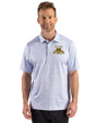 North Carolina A&T Aggies Cutter & Buck Pike Recycled Fern Print Mens Polo Chelan Blue Front