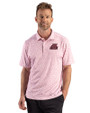 Jacksonville State Gamecocks Cutter & Buck Pike Recycled Fern Print Mens Polo Red Front