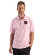 Arkansas State Red Wolves Cutter & Buck Pike Recycled Fern Print Mens Polo Red Front