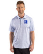 Duke Blue Devils Alumni Cutter & Buck Pike Recycled Fern Print Mens Polo Chelan Blue Front