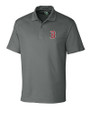 Boston Red Sox Cutter & Buck Genre Textured Solid Mens Polo Elemental Grey Mannequin