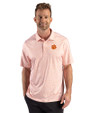Clemson Tigers Cutter & Buck Pike Recycled Fern Print Mens Polo College Orange Front